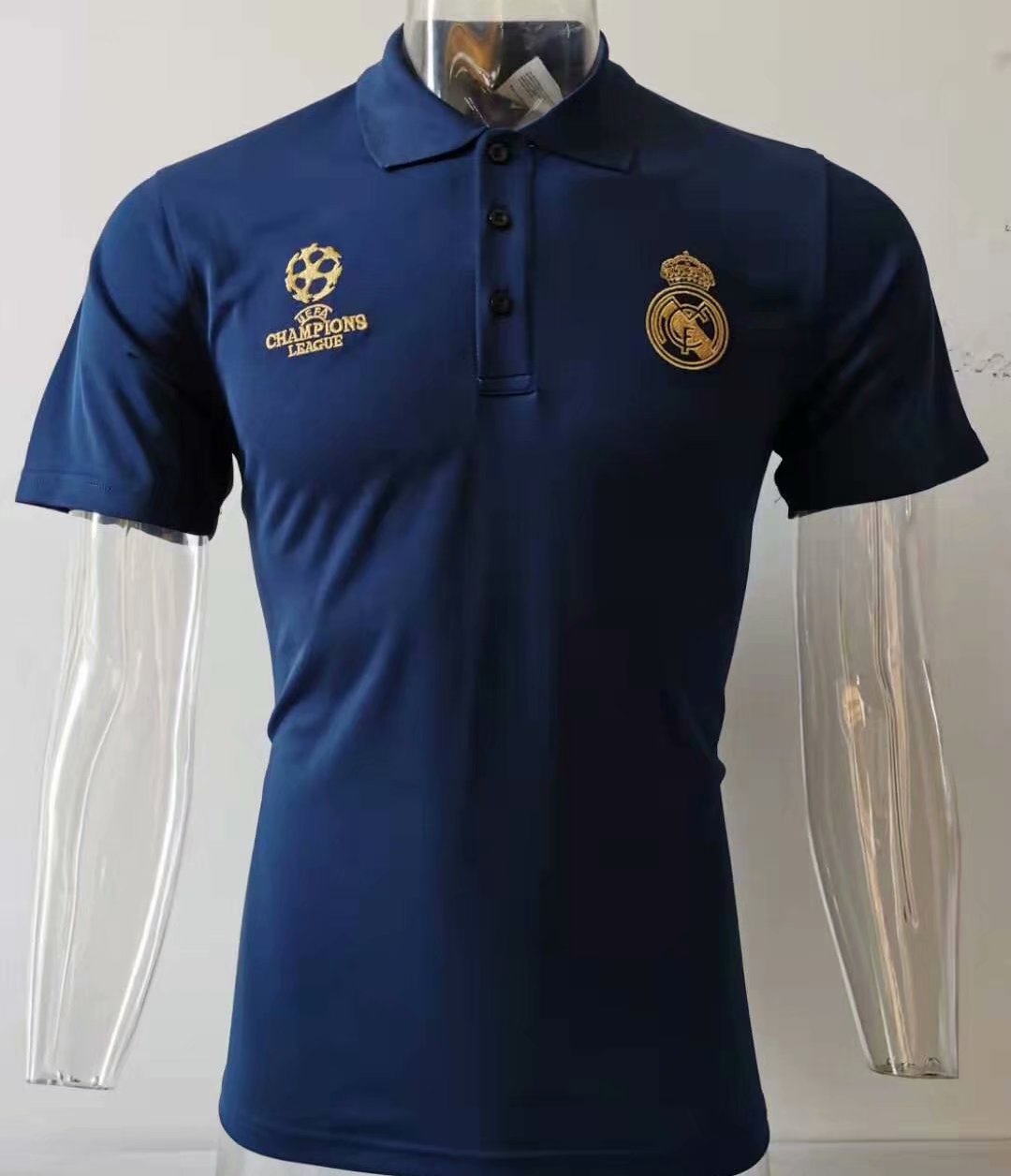 Camiseta Polo Real Madrid champions 2019-2020 bleu